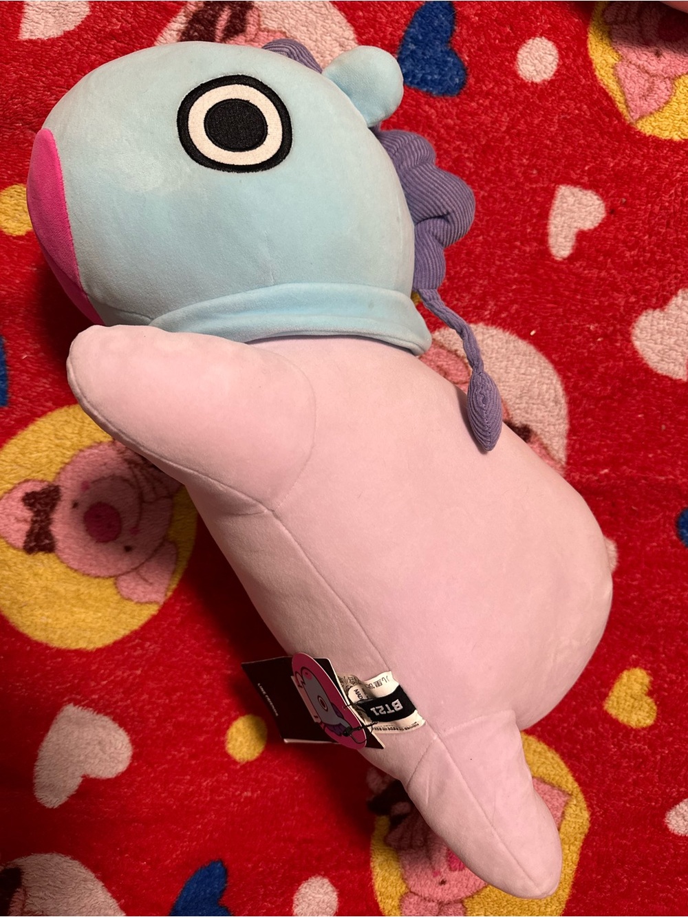 Cute Pastel Sea Creature Plush - Pink & Light Blue